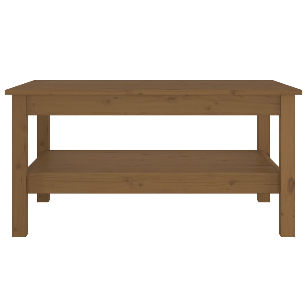 Sohvapöytä hunajanruskea 80x50x40 cm täysi mänty - Sisustajankoti.fi