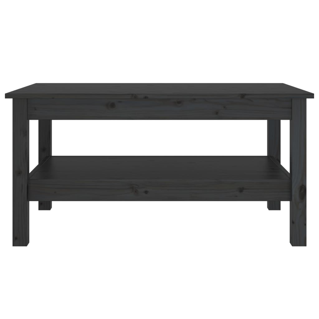 Sohvapöytä musta 80x50x40 cm täysi mänty - Sisustajankoti.fi