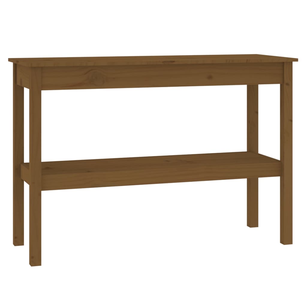 Konsolipöytä hunajanruskea 110x40x75 cm täysi mänty - Sisustajankoti.fi