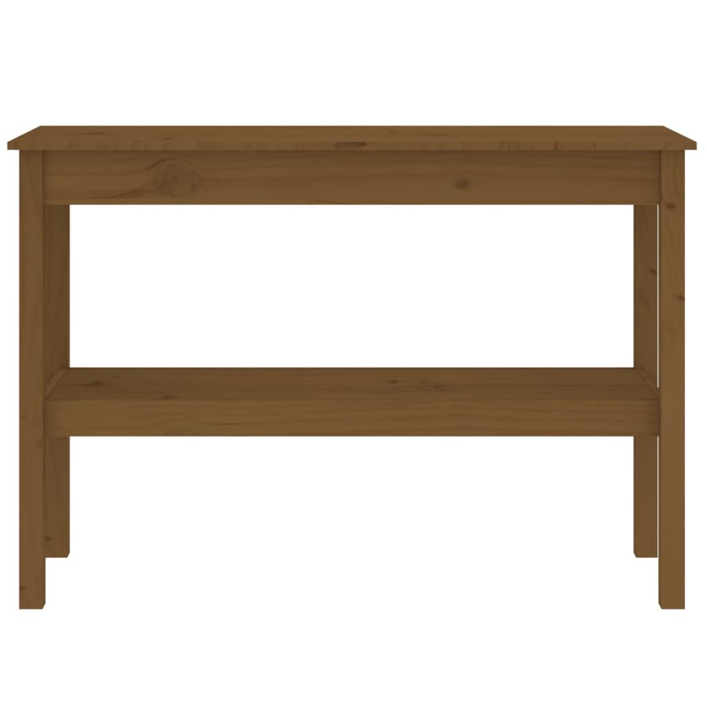 Konsolipöytä hunajanruskea 110x40x75 cm täysi mänty - Sisustajankoti.fi