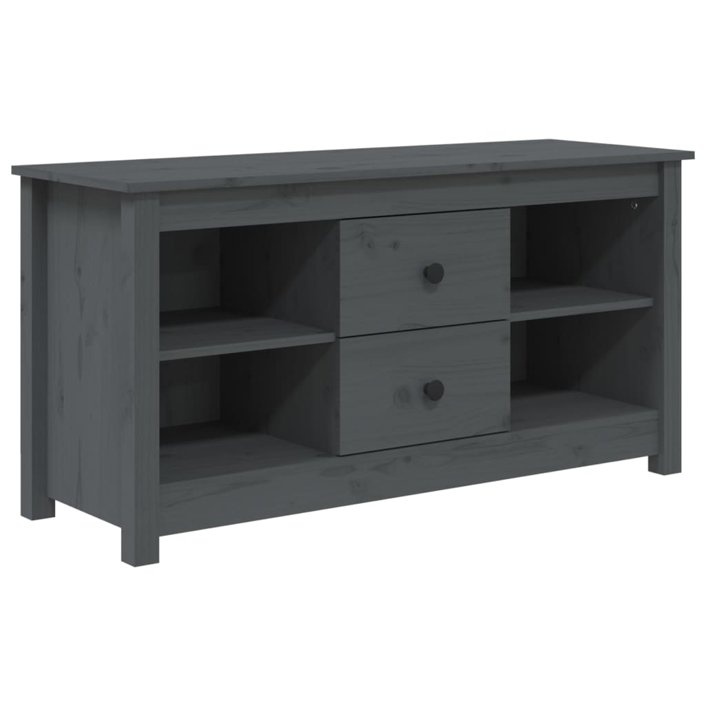 TV-taso harmaa 103x36,5x52 cm täysi mänty - Sisustajankoti.fi