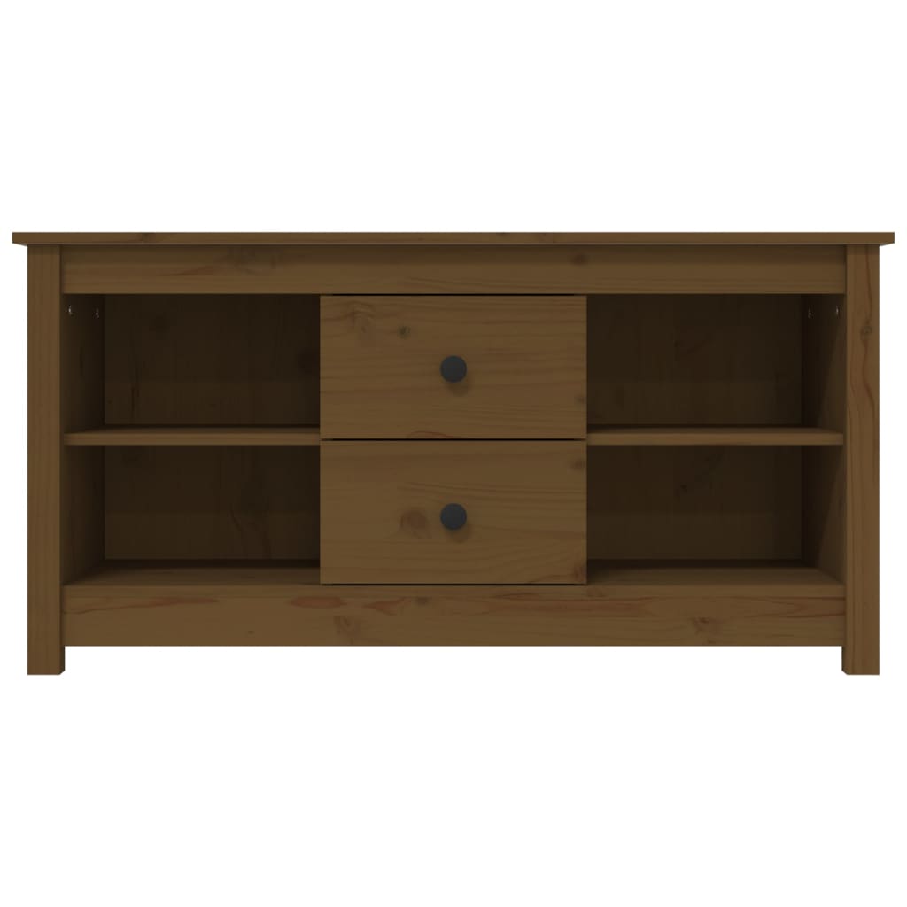 TV-taso hunajanruskea 103x36,5x52 cm täysi mänty - Sisustajankoti.fi