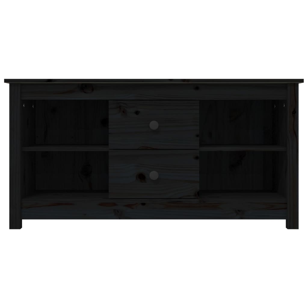 TV-taso musta 103x36,5x52 cm täysi mänty - Sisustajankoti.fi
