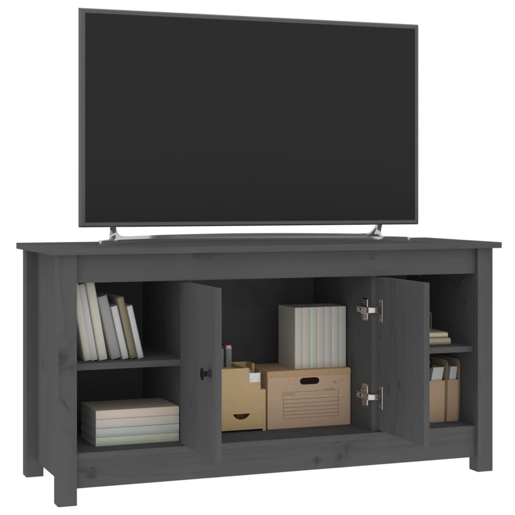 TV-taso harmaa 103x36,5x52 cm täysi mänty - Sisustajankoti.fi