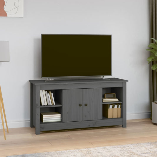 TV-taso harmaa 103x36,5x52 cm täysi mänty - Sisustajankoti.fi