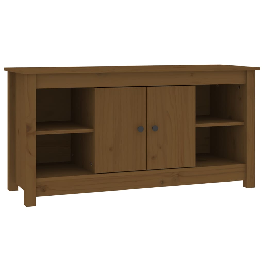 TV-taso hunajanruskea 103x36,5x52 cm täysi mänty - Sisustajankoti.fi