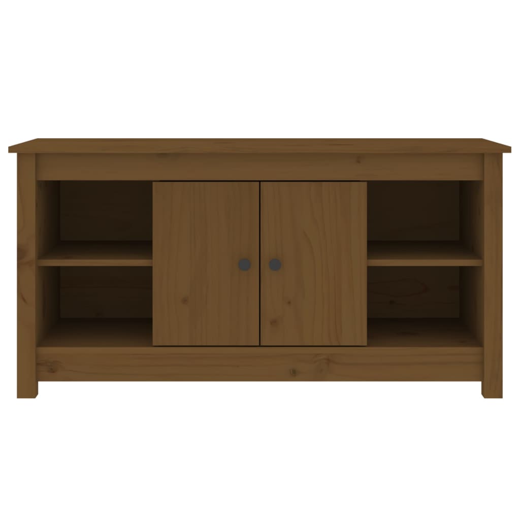 TV-taso hunajanruskea 103x36,5x52 cm täysi mänty - Sisustajankoti.fi