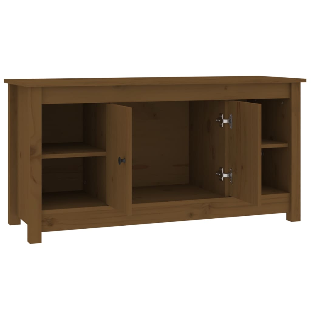TV-taso hunajanruskea 103x36,5x52 cm täysi mänty - Sisustajankoti.fi