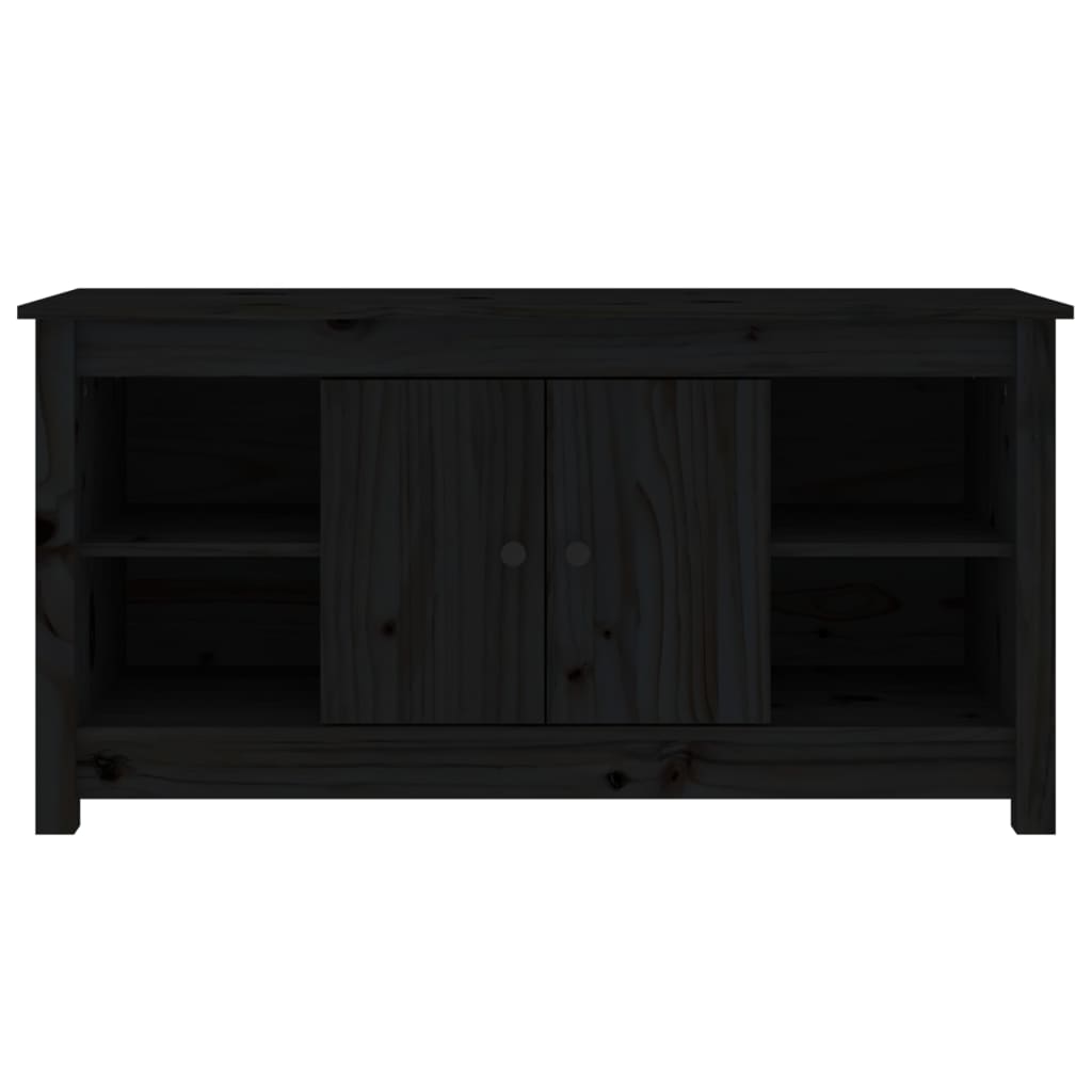 TV-taso musta 103x36,5x52 cm täysi mänty - Sisustajankoti.fi