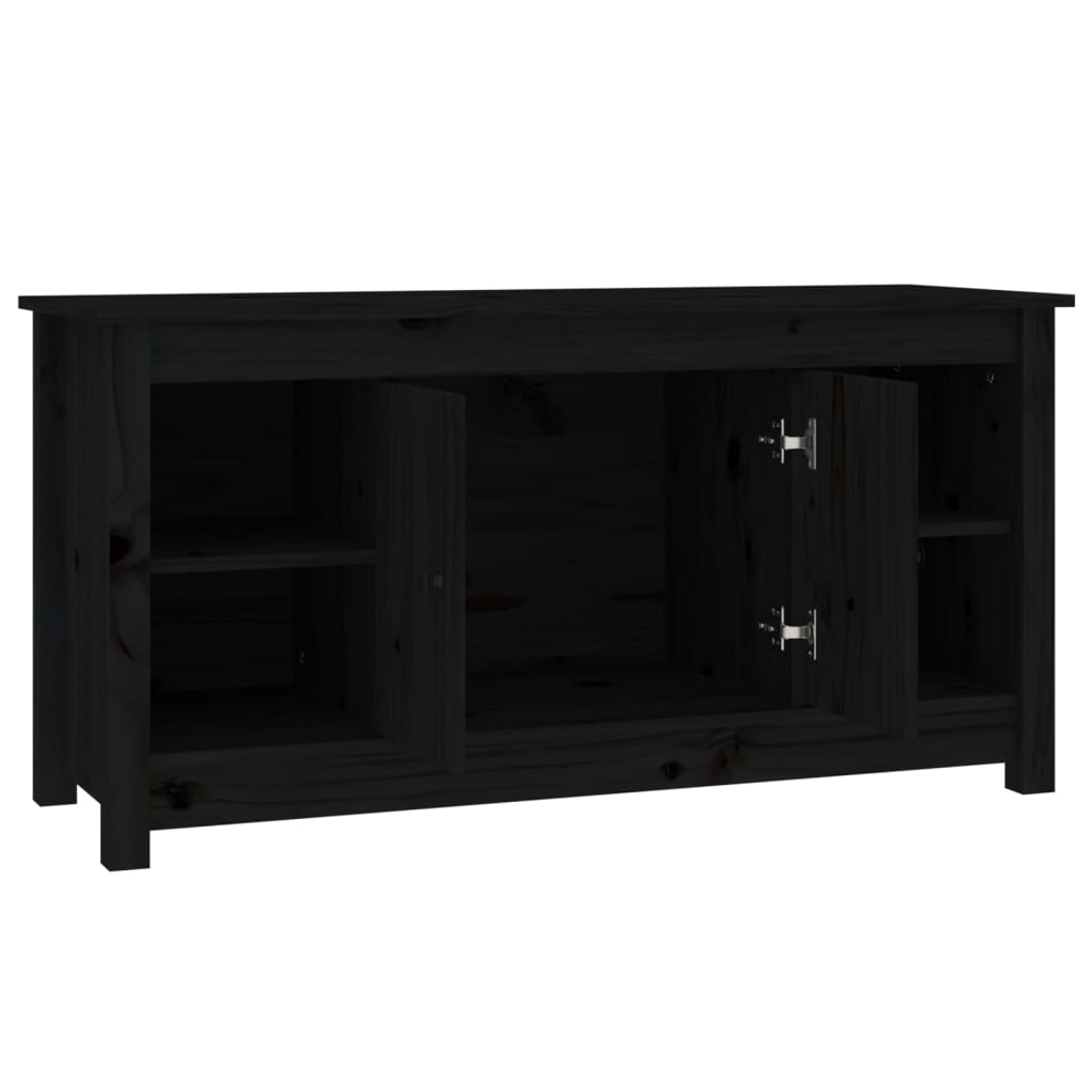 TV-taso musta 103x36,5x52 cm täysi mänty - Sisustajankoti.fi