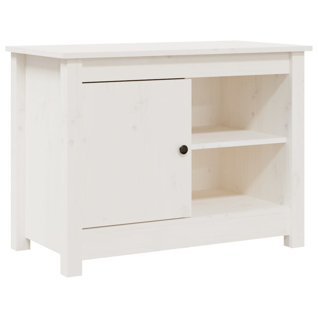 TV-kaappi valkoinen 70x36,5x52 cm täysi mänty - Sisustajankoti.fi