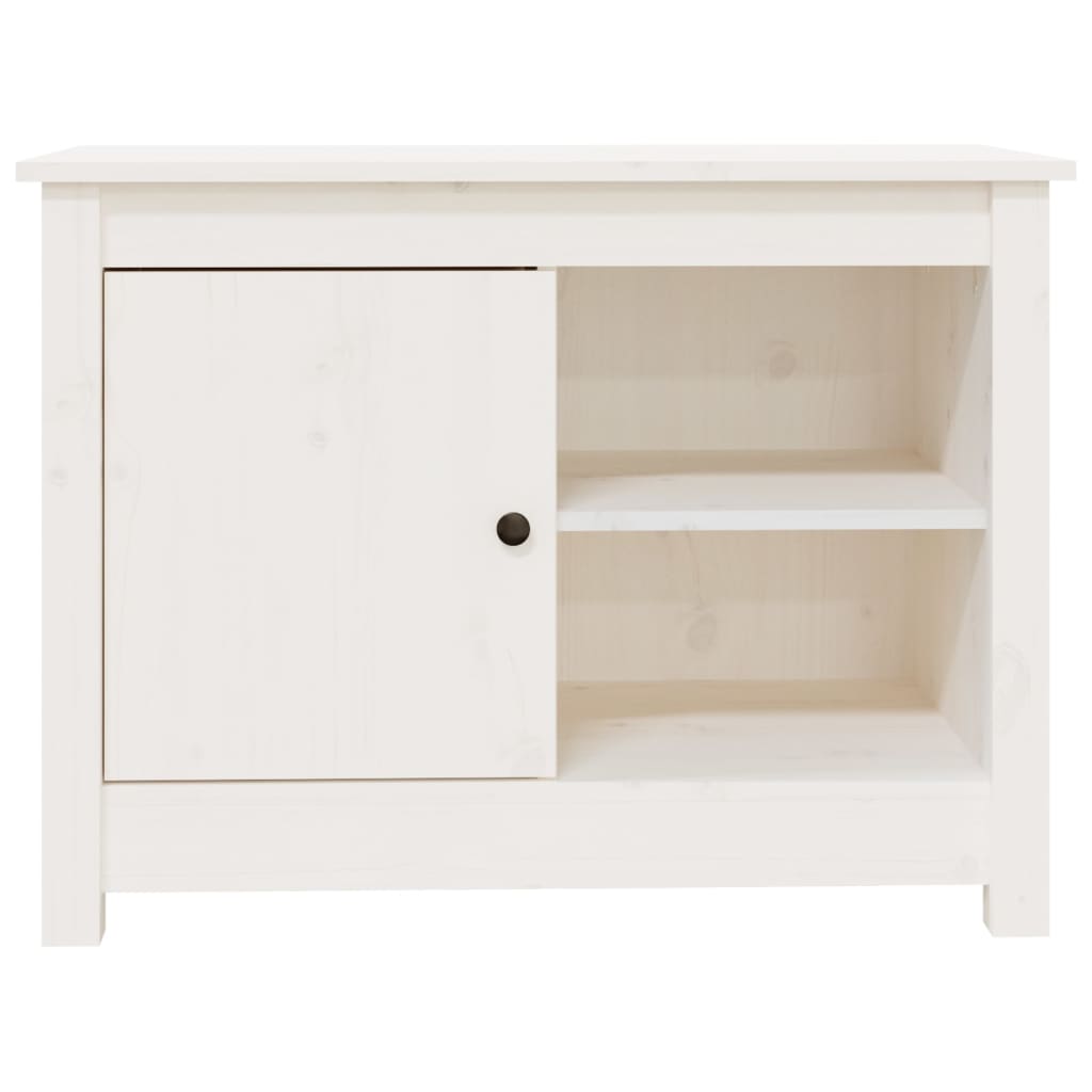 TV-kaappi valkoinen 70x36,5x52 cm täysi mänty - Sisustajankoti.fi