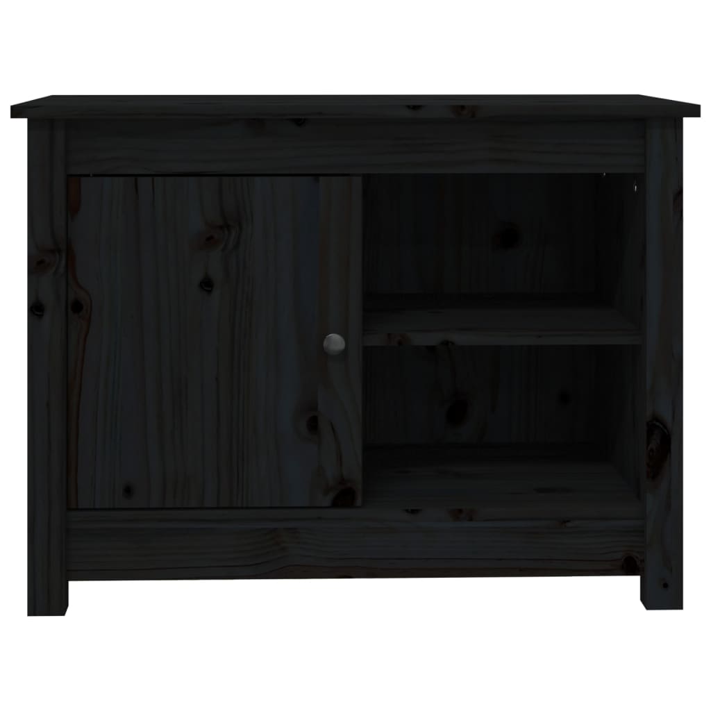 TV-kaappi musta 70x36,5x52 cm täysi mänty - Sisustajankoti.fi