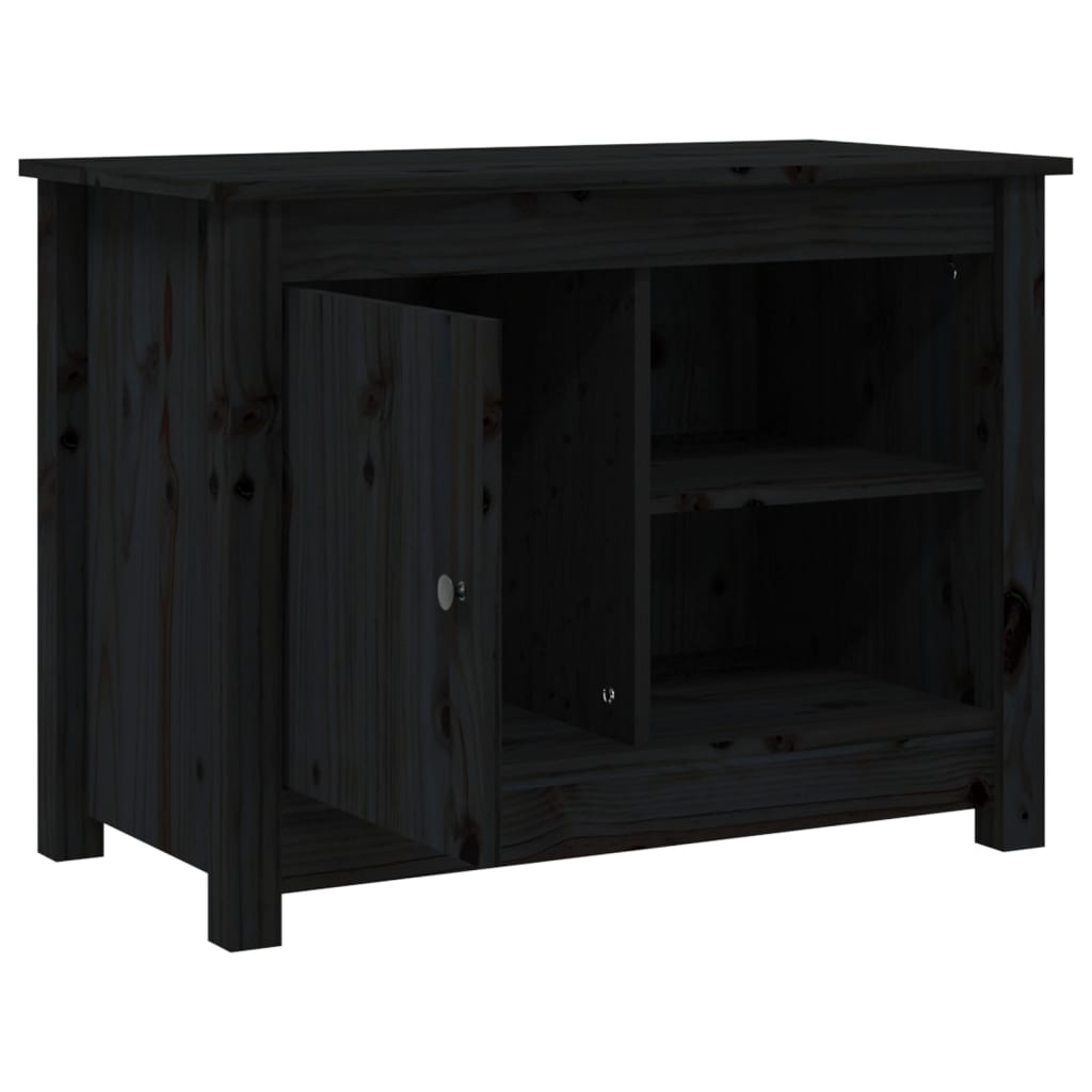TV-kaappi musta 70x36,5x52 cm täysi mänty - Sisustajankoti.fi