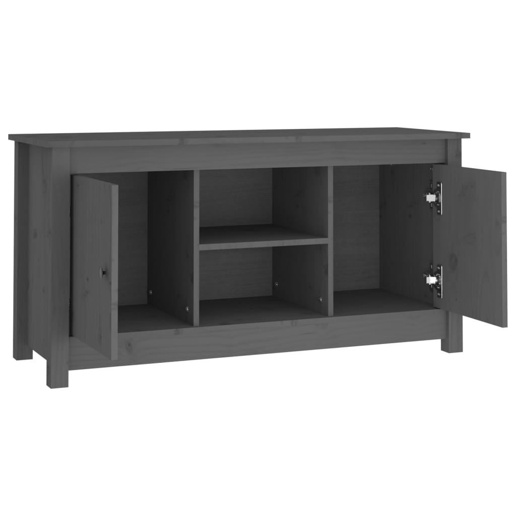 TV-taso harmaa 103x36,5x52 cm täysi mänty - Sisustajankoti.fi