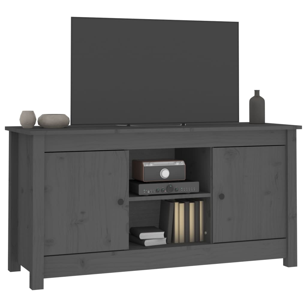 TV-taso harmaa 103x36,5x52 cm täysi mänty - Sisustajankoti.fi
