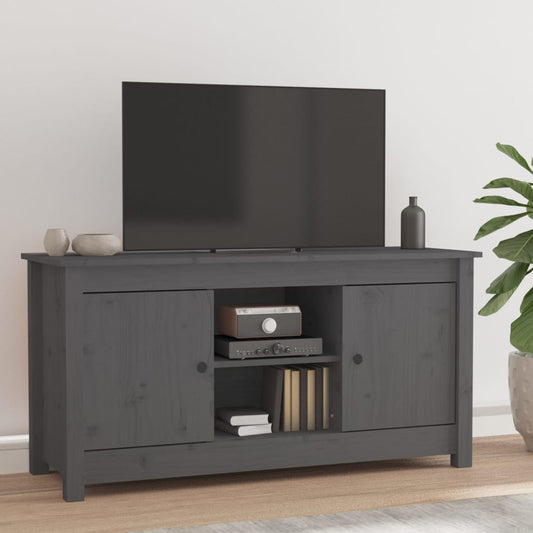 TV-taso harmaa 103x36,5x52 cm täysi mänty - Sisustajankoti.fi