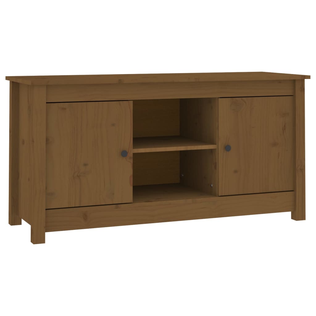 TV-taso hunajanruskea 103x36,5x52 cm täysi mänty - Sisustajankoti.fi
