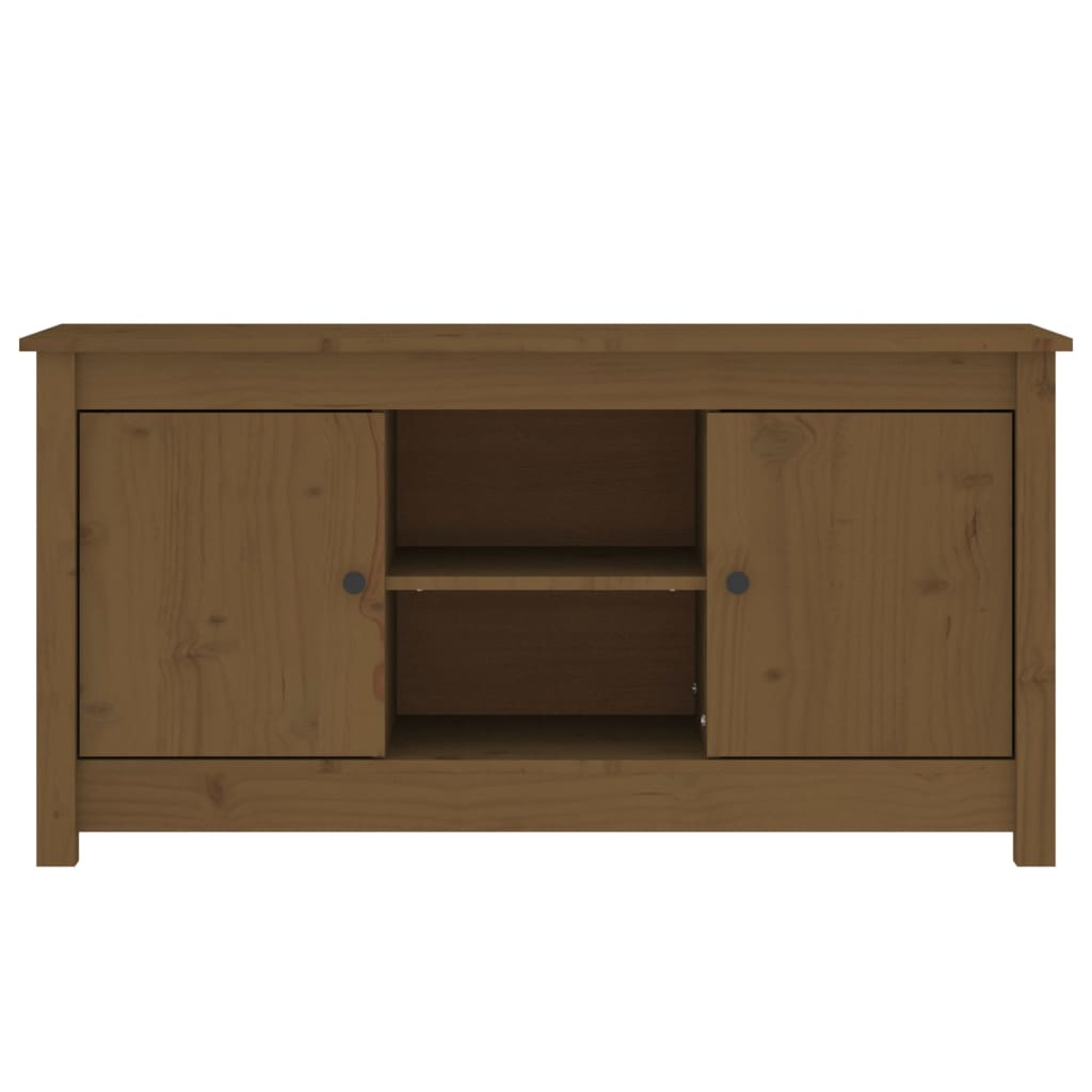 TV-taso hunajanruskea 103x36,5x52 cm täysi mänty - Sisustajankoti.fi