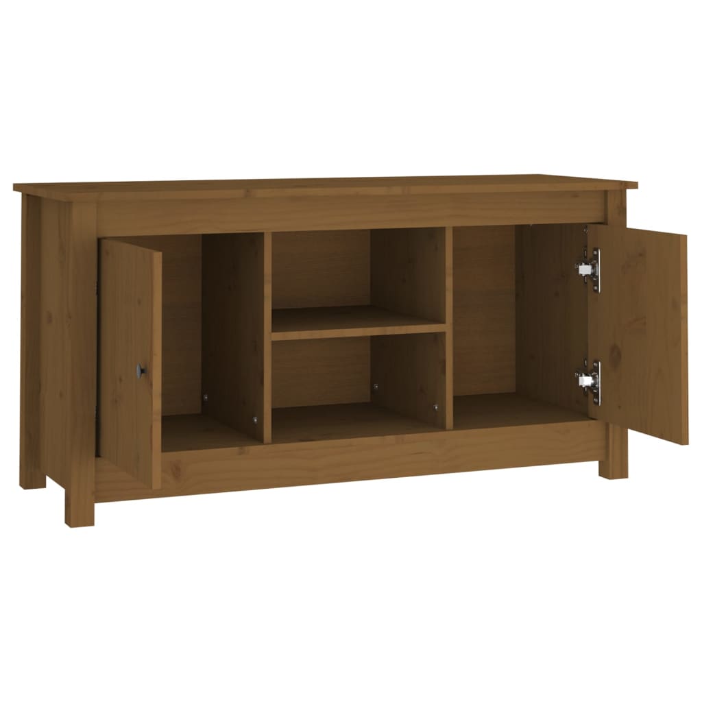 TV-taso hunajanruskea 103x36,5x52 cm täysi mänty - Sisustajankoti.fi