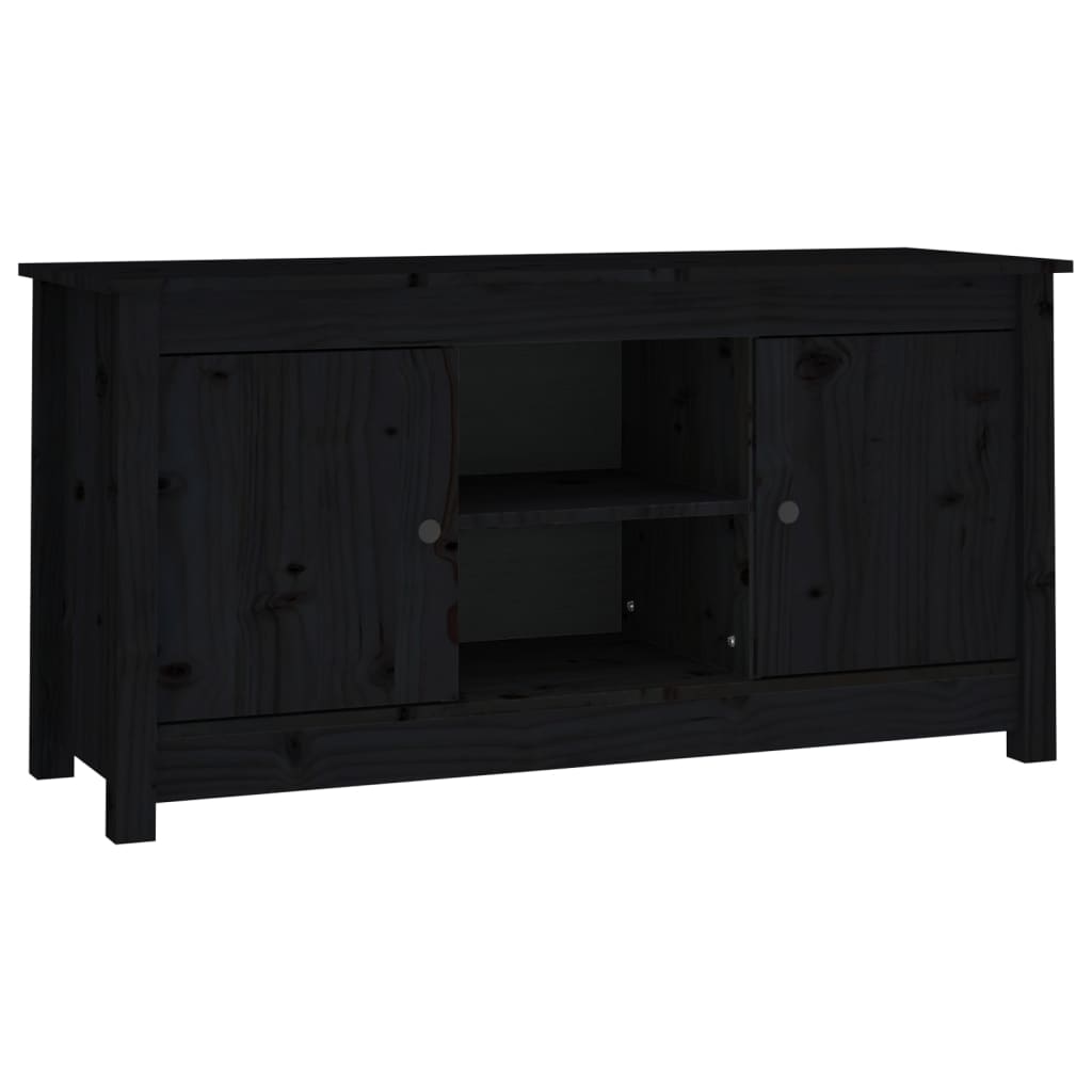 TV-taso musta 103x36,5x52 cm täysi mänty - Sisustajankoti.fi