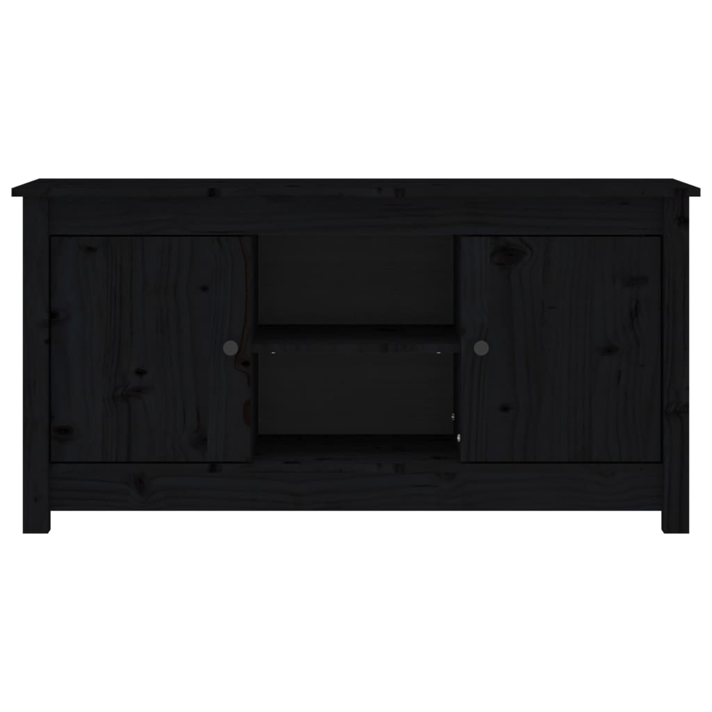 TV-taso musta 103x36,5x52 cm täysi mänty - Sisustajankoti.fi