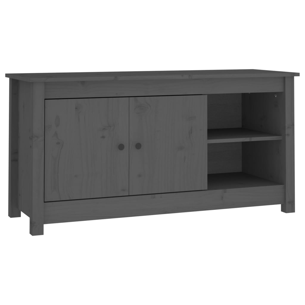 TV-taso harmaa 103x36,5x52 cm täysi mänty - Sisustajankoti.fi