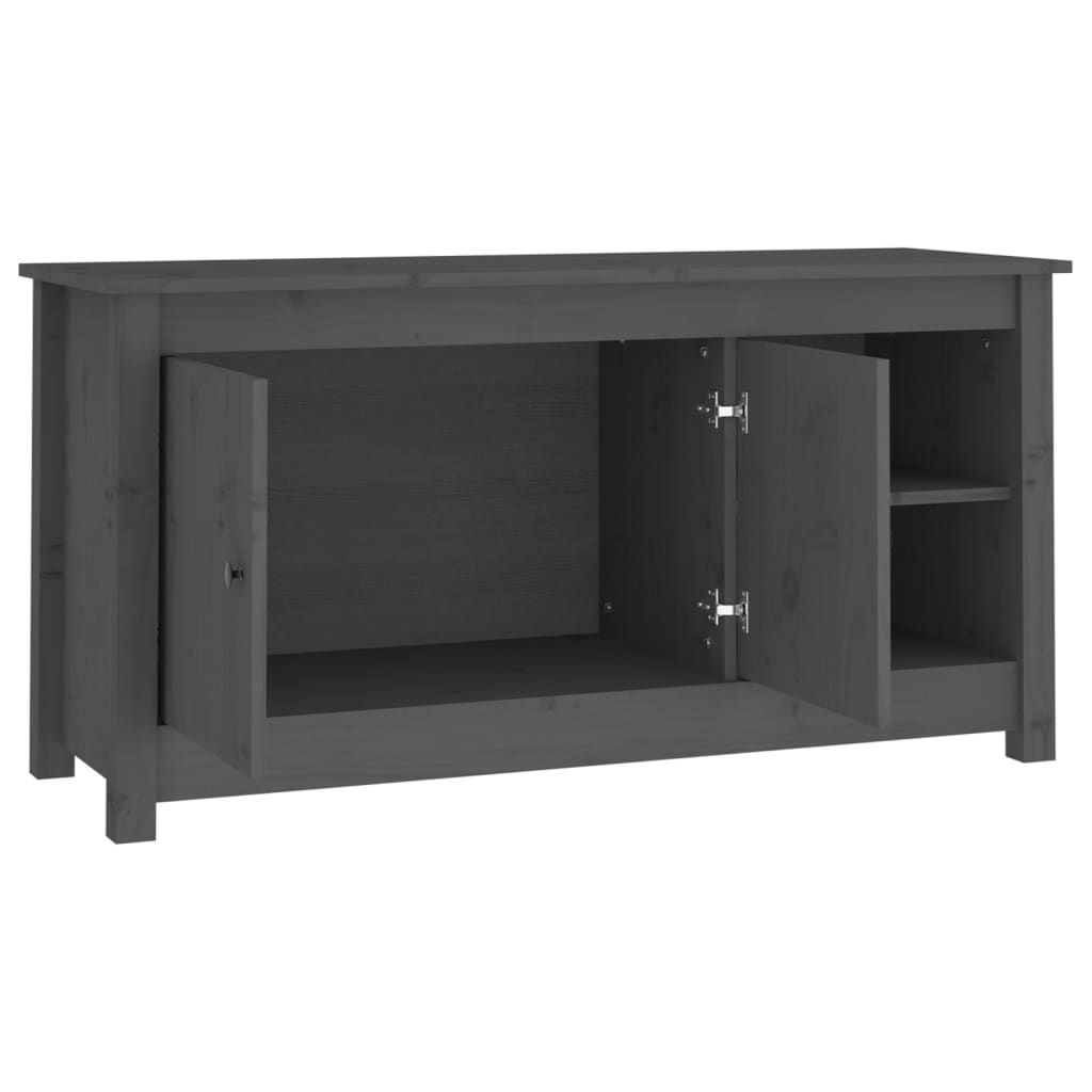 TV-taso harmaa 103x36,5x52 cm täysi mänty - Sisustajankoti.fi