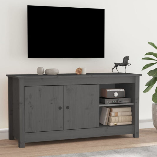 TV-taso harmaa 103x36,5x52 cm täysi mänty - Sisustajankoti.fi