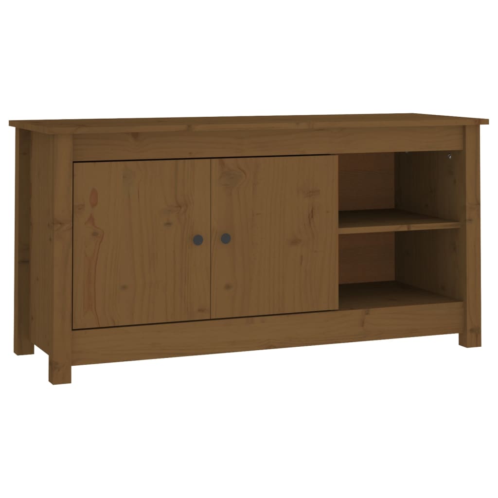 TV-taso hunajanruskea 103x36,5x52 cm täysi mänty - Sisustajankoti.fi