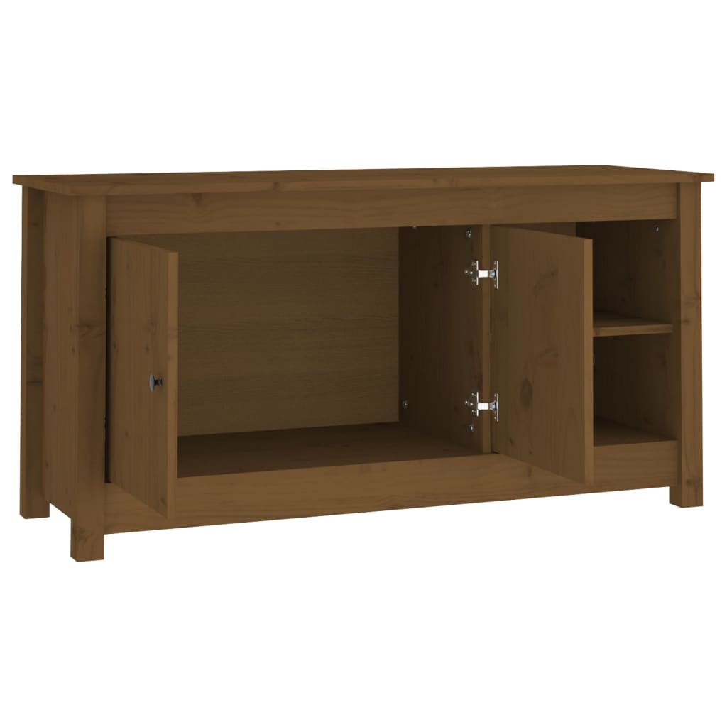 TV-taso hunajanruskea 103x36,5x52 cm täysi mänty - Sisustajankoti.fi