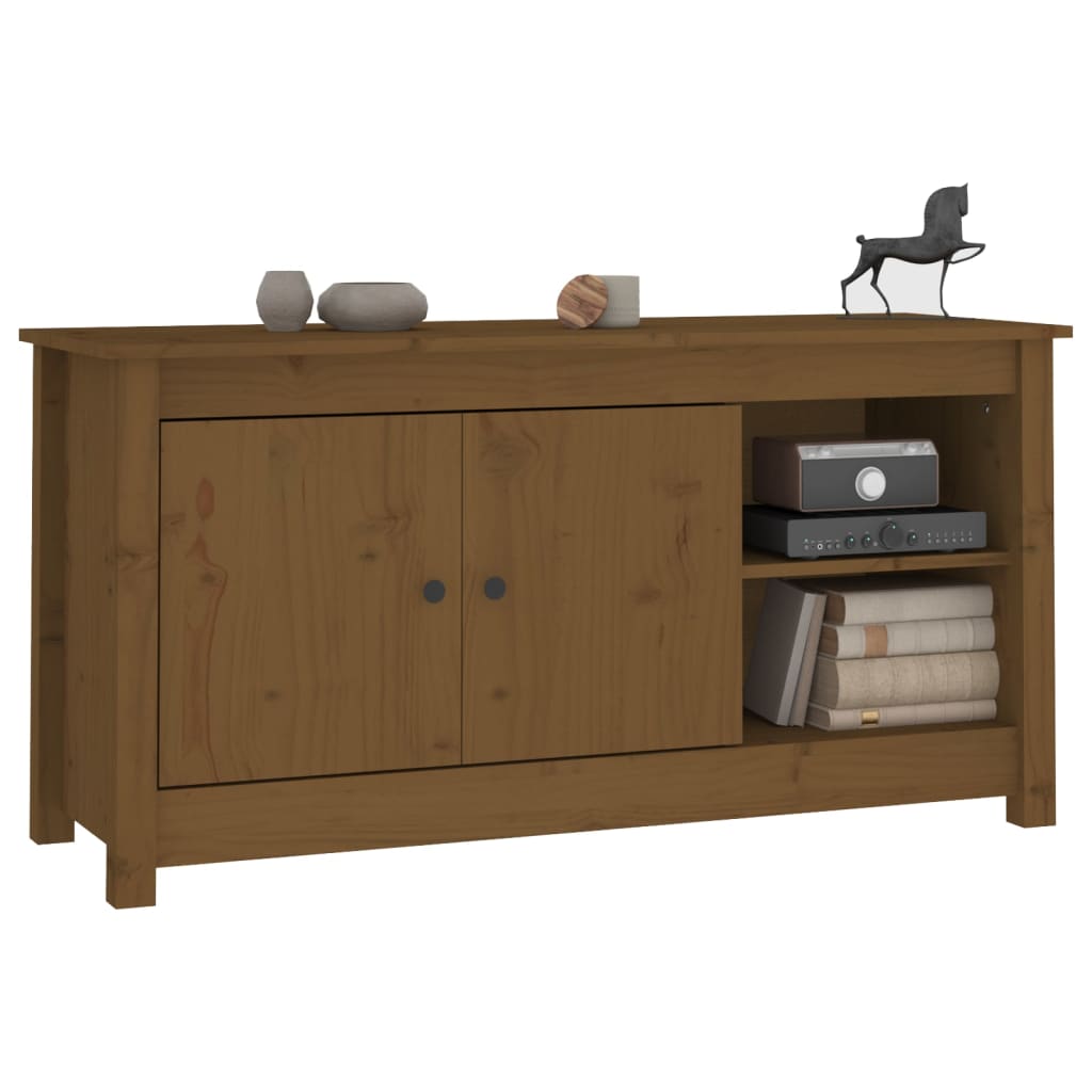 TV-taso hunajanruskea 103x36,5x52 cm täysi mänty - Sisustajankoti.fi