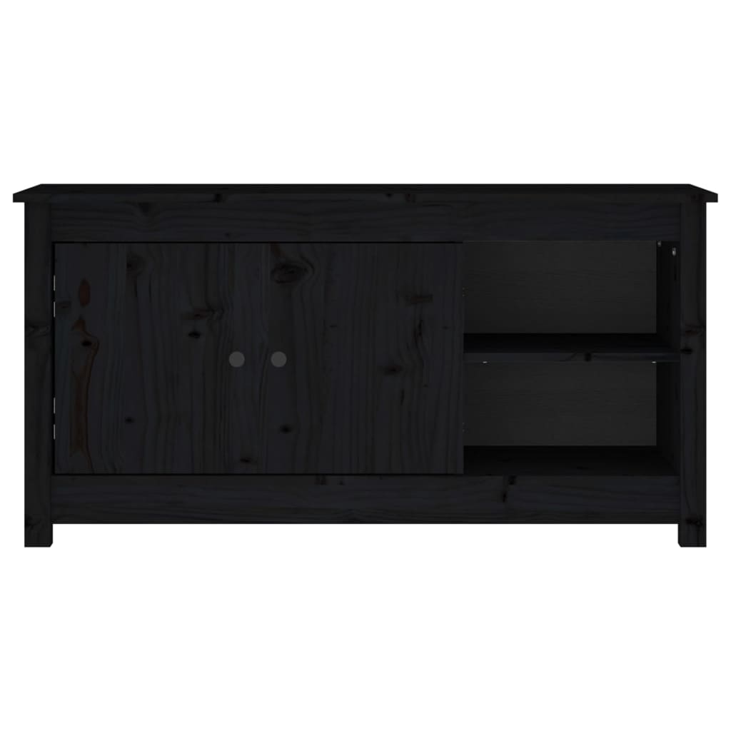TV-taso musta 103x36,5x52 cm täysi mänty - Sisustajankoti.fi