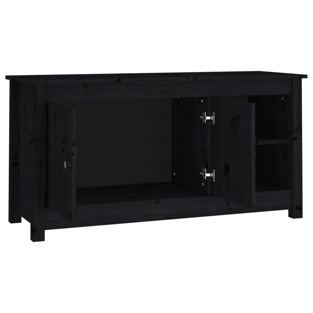 TV-taso musta 103x36,5x52 cm täysi mänty - Sisustajankoti.fi