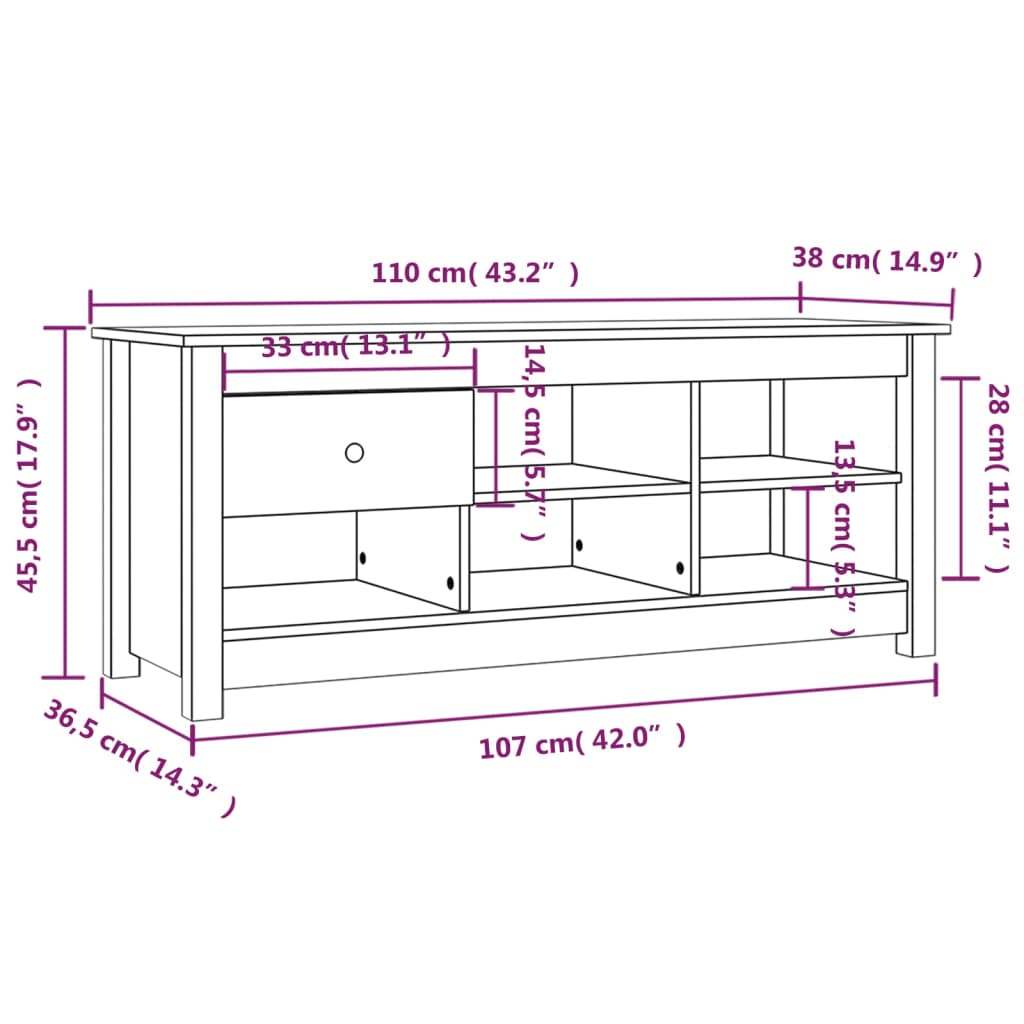 Kenkäkaappi hunajanruskea 110x38x45,5 cm täysi mänty - Sisustajankoti.fi