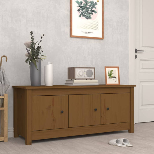 Kenkäkaappi hunajanruskea 110x38x45,5 cm täysi mänty - Sisustajankoti.fi