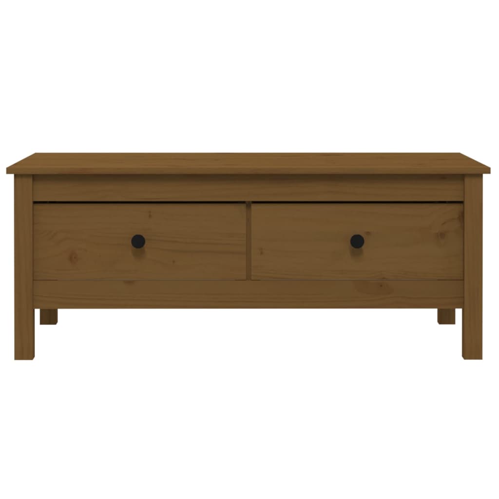 Sohvapöytä hunajanruskea 100x50x40 cm täysi mänty - Sisustajankoti.fi