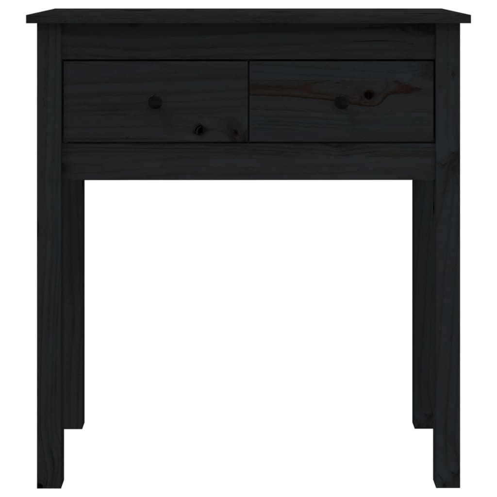 Konsolipöytä musta 70x35x75 cm täysi mänty - Sisustajankoti.fi