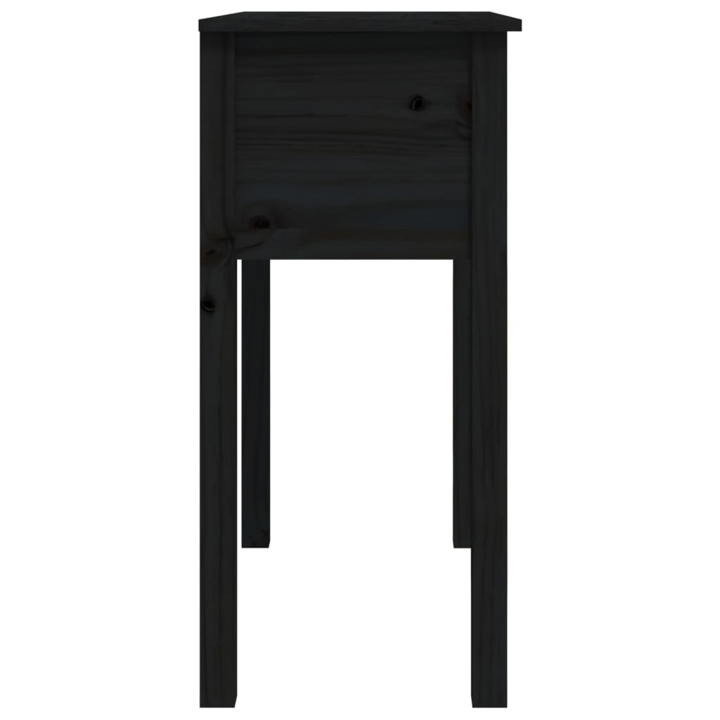 Konsolipöytä musta 70x35x75 cm täysi mänty - Sisustajankoti.fi