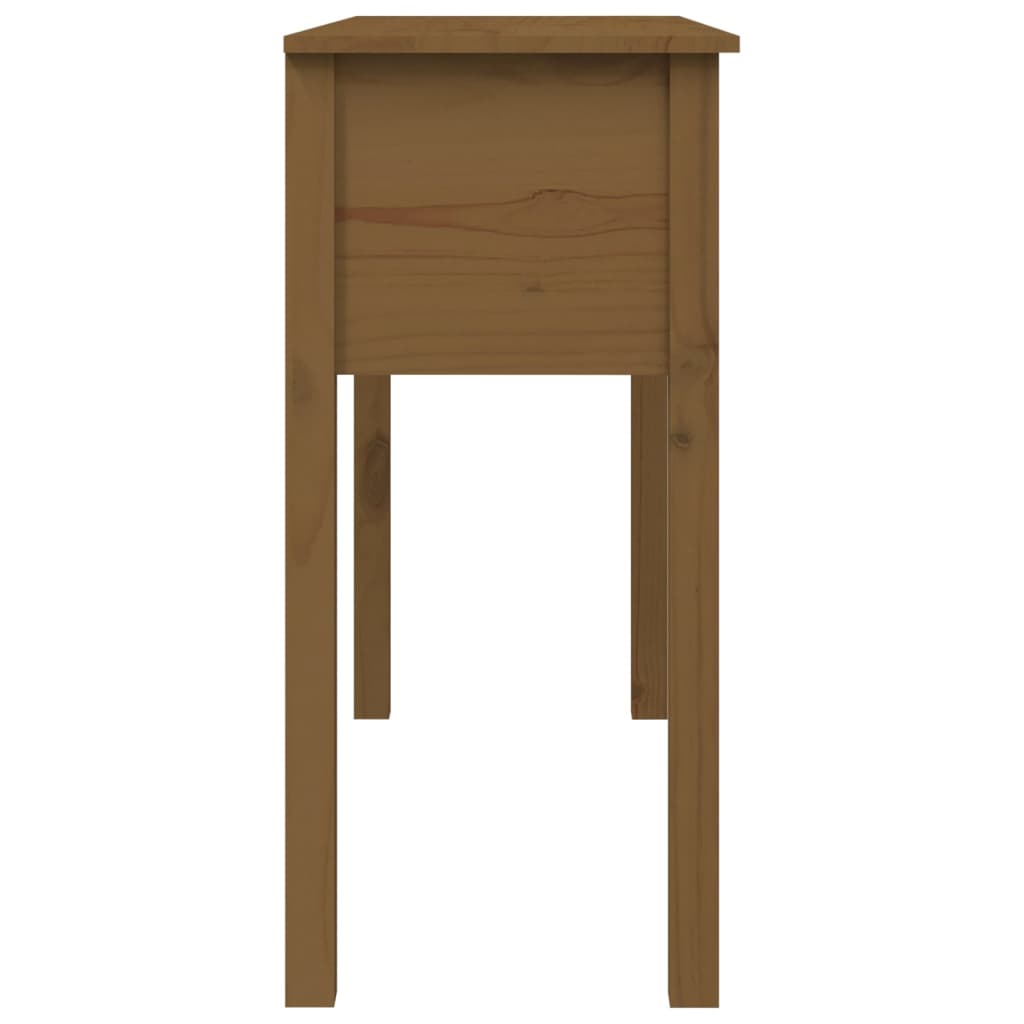 Konsolipöytä hunajanruskea 100x35x75 cm täysi mänty - Sisustajankoti.fi