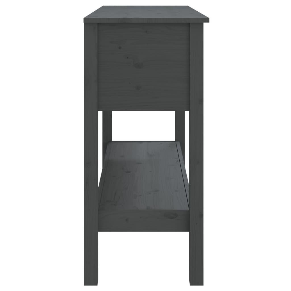 Konsolipöytä harmaa 100x35x75 cm täysi mänty - Sisustajankoti.fi