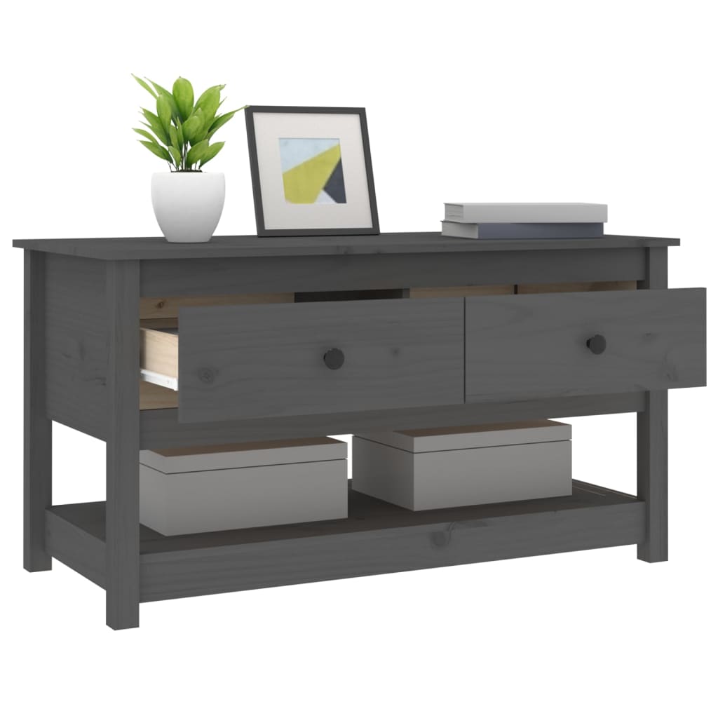 Sohvapöytä harmaa 102x49x55 cm täysi mänty - Sisustajankoti.fi