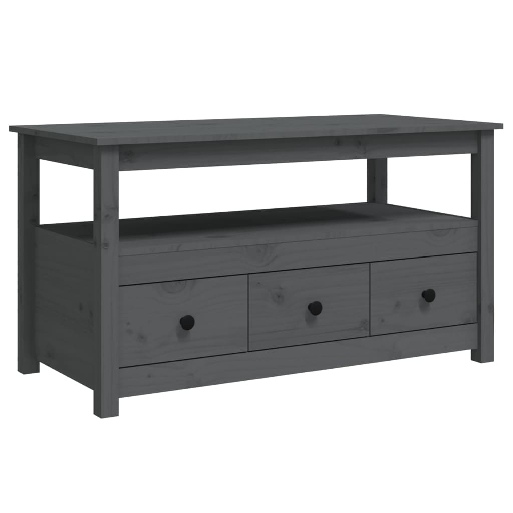 Sohvapöytä harmaa 102x49x55 cm täysi mänty - Sisustajankoti.fi