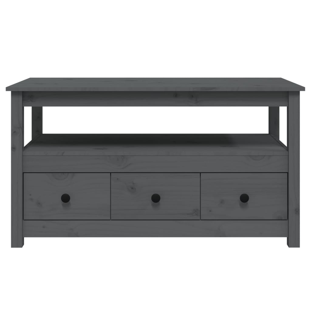 Sohvapöytä harmaa 102x49x55 cm täysi mänty - Sisustajankoti.fi