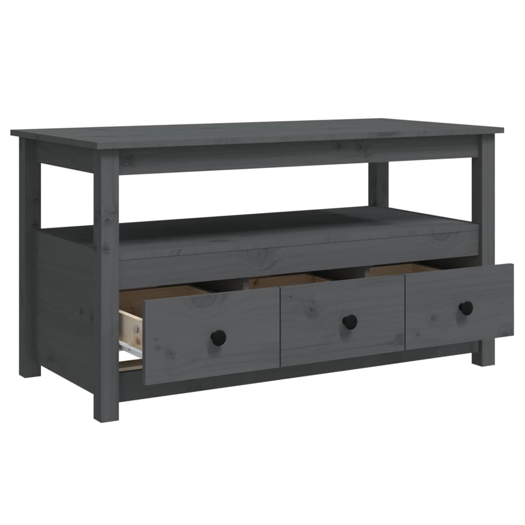 Sohvapöytä harmaa 102x49x55 cm täysi mänty - Sisustajankoti.fi