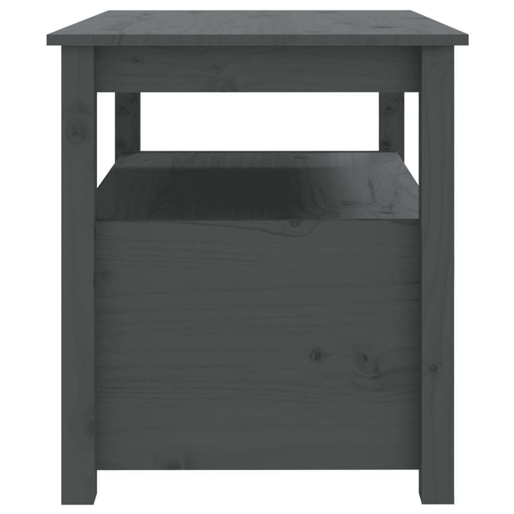 Sohvapöytä harmaa 71x49x55 cm täysi mänty - Sisustajankoti.fi