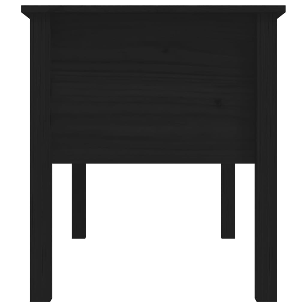 Sohvapöytä musta 102x49x55 cm täysi mänty - Sisustajankoti.fi