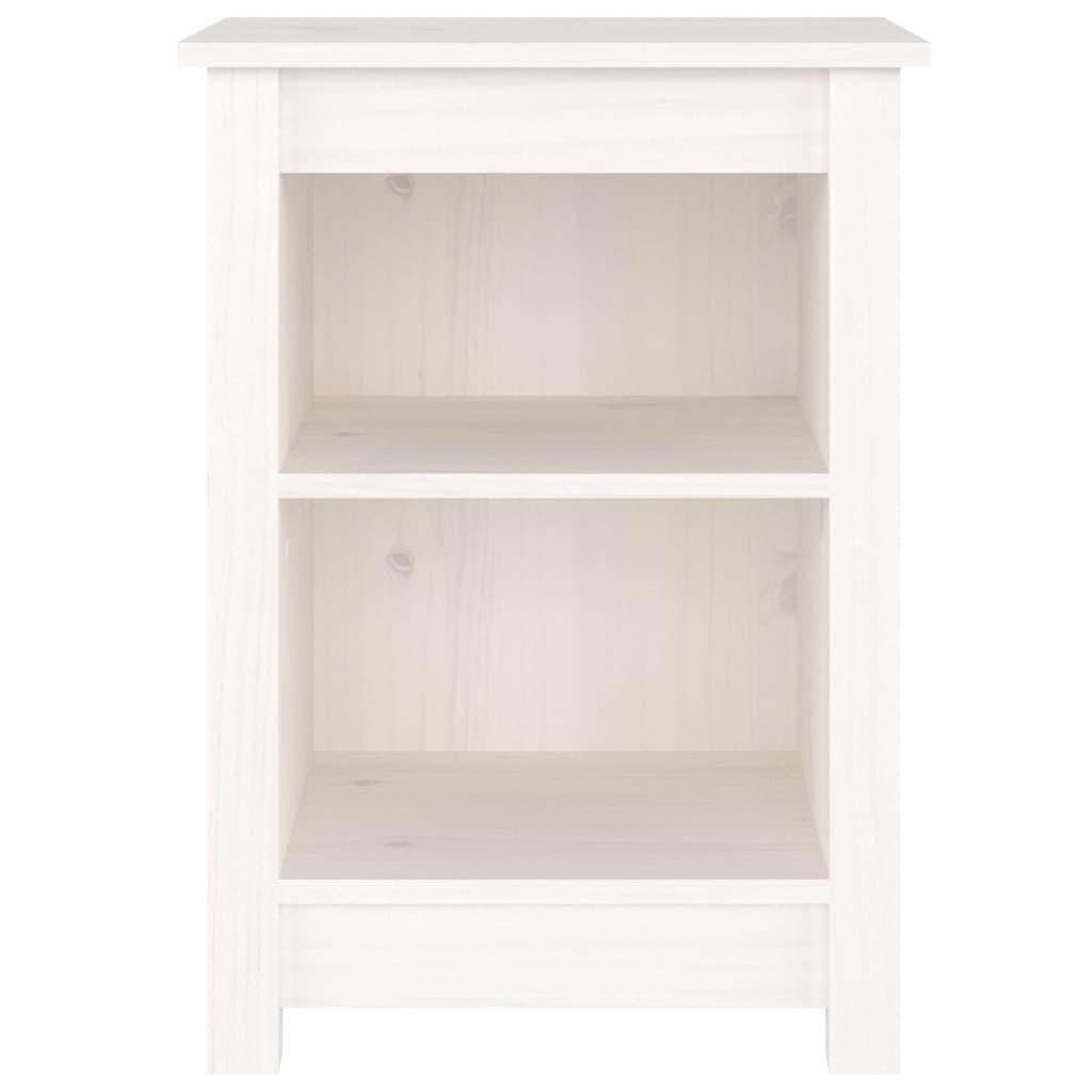 Yöpöydät 2 kpl valkoinen 40x35x55 cm täysi mänty - Sisustajankoti.fi