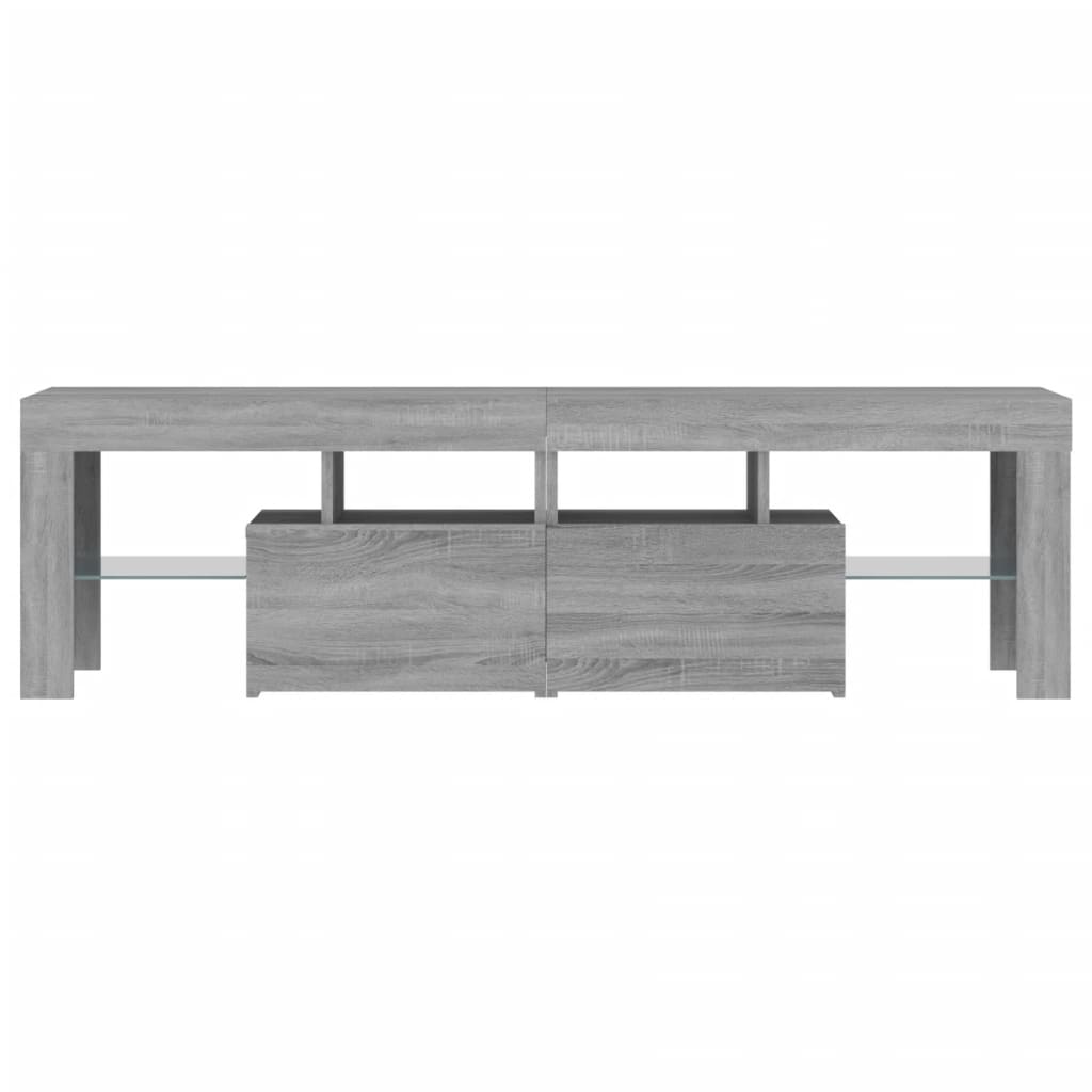 TV-taso LED-valoilla harmaa Sonoma 140x36,5x40 cm - Sisustajankoti.fi