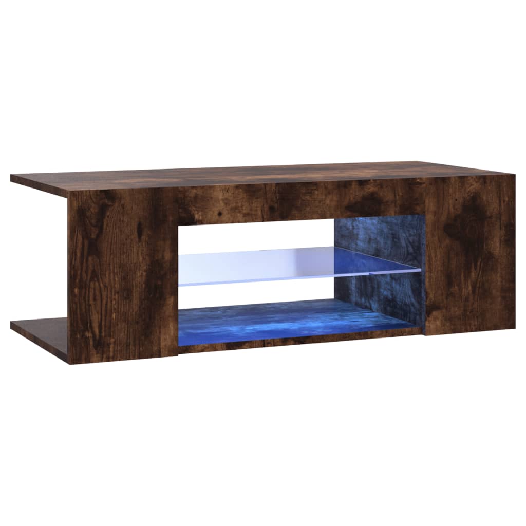 TV-taso LED-valoilla savutammi 90x39x30 cm - Sisustajankoti.fi